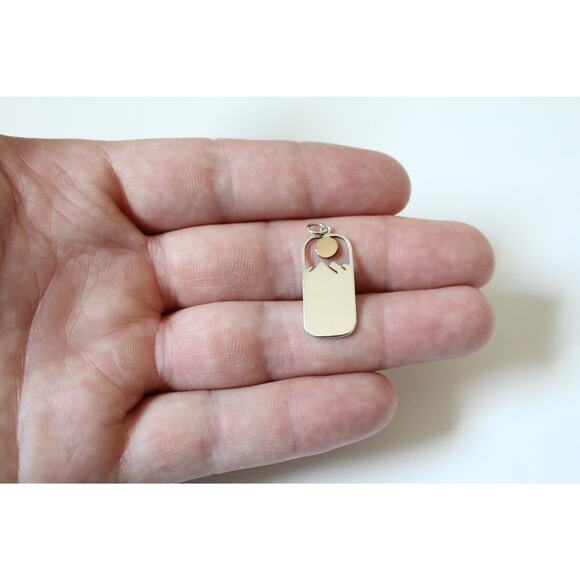 Sterling Silver Moose Pendant with Bronze Sun - Picture 2 of 8